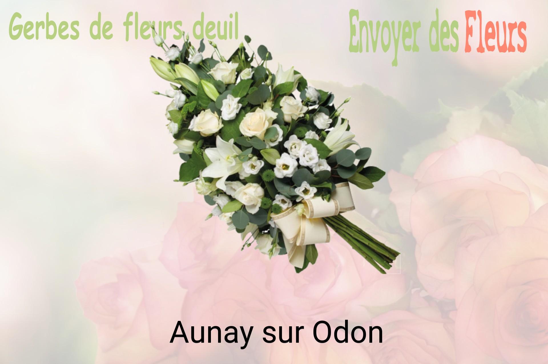 Gerbe de fleurs de deuil livrée à Aunay-sur-Odon